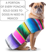 Dog Clothes - Handmade Dog Poncho from Authentic Mexican Blanket by (Pink, XXL)
