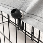 8 Ft X 4 Ft X 6 Ft Welded Wire Dog Kennel with Waterproof Cover, Black for Indoor & Outdoor Use