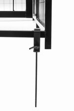 8 Ft X 4 Ft X 6 Ft Welded Wire Dog Kennel with Waterproof Cover, Black for Indoor & Outdoor Use