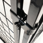 8 Ft X 4 Ft X 6 Ft Welded Wire Dog Kennel with Waterproof Cover, Black for Indoor & Outdoor Use