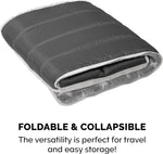 Cat Bed Snuggle Hideout for Indoor Cats & Small Dogs, Washable & Foldable W/ Plush Ball Toy - Snuggle Hideout-Bear Pet Tent - Silver Stars, Small