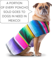 Dog Clothes - Handmade Dog Poncho from Authentic Mexican Blanket by  (Pink, XXL)