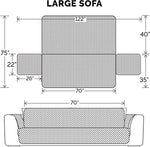 Water-Resistant Sofa Cover for Dogs & Cats, Reversible Couch Protector with Secure Straps and Pinsonic Quilted Fabric, Machine Washable Couch Cover, Large Sofa, Gray/Mist