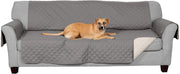 Water-Resistant Sofa Cover for Dogs & Cats, Reversible Couch Protector with Secure Straps and Pinsonic Quilted Fabric, Machine Washable Couch Cover, Large Sofa, Gray/Mist