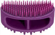 Soft Silicone Dog & Cat Grooming Brush - Pet Bath & Massage for Short or Long Hair - Slicker Shedding Hair Brush Purple