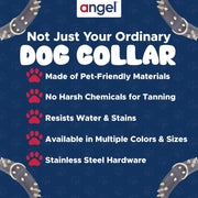 - Amsterdam Spiked Dog Collar, Genuine Leather Dog Collar for Large Dogs to Extra Large Dogs, Water-Resistant, Thick Dog Collar with D-Ring, Chocolate Brown Collar, 22 X 1.5 Inches