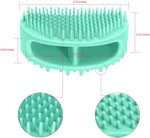 Dog Brush & Cat Brush, Soft Silicone Dog & Cat Grooming Brush, Pet Bath & Massage Brush for Cats and Dogs with Short or Long Hair, Cat Slicker Shedding Hair Brush Teal