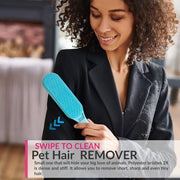 New Blue Self-Cleaning Double-Sided Pet Hair Remover for Couch, Furniture, Clothing, Car Seats, Carpet, Pet Bed - Dog & Cat Hair Remover, Fur & Lint Brush