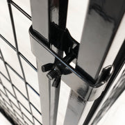 8 Ft X 4 Ft X 6 Ft Welded Wire Dog Kennel with Waterproof Cover, Black for Indoor & Outdoor Use