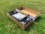 8 Ft X 4 Ft X 6 Ft Welded Wire Dog Kennel with Waterproof Cover, Black for Indoor & Outdoor Use