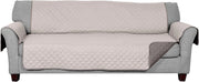 Water-Resistant Sofa Cover for Dogs & Cats, Reversible Couch Protector with Secure Straps and Pinsonic Quilted Fabric, Machine Washable Couch Cover, Large Sofa, Gray/Mist